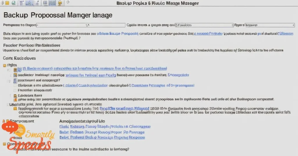 backup proposal manager