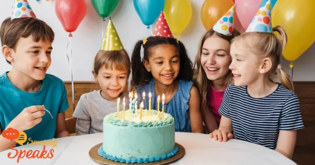 birthday party with a special cake